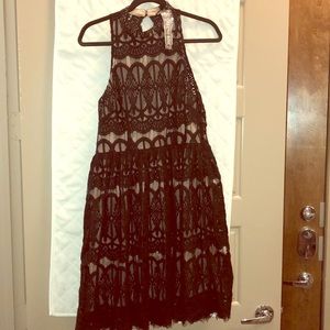 Gianni Bini black and nude cocktail dress.